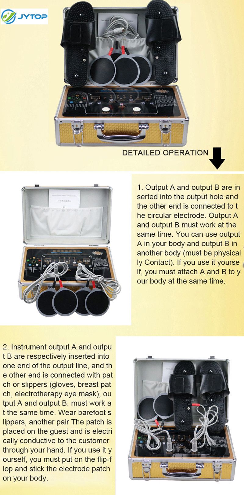 JYtop DDS Bio Electric Massage Machine Model Hualin Acid Base